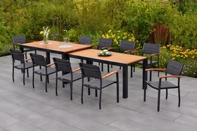 Merxx Paxos Gartenmöbel-Set grau/braun, 12-tlg.