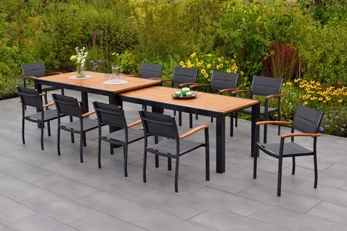 Merxx Paxos Gartenmöbel-Set grau/braun, 12-tlg.