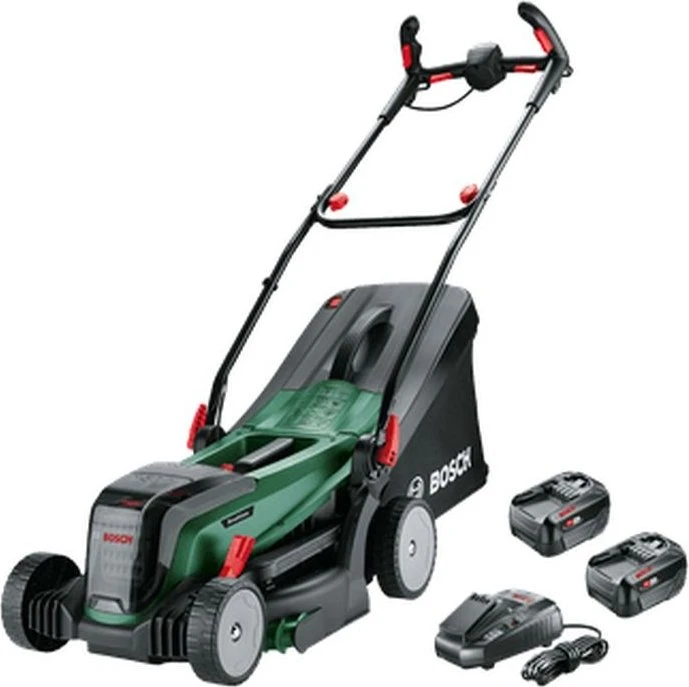 Bosch DIY UniversalRotak 2x18V-37-550 Akku-Rasenmäher inkl. 2 Akkus 4.0Ah