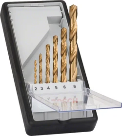 Bosch Professional HSS-TiN Spiralbohrer-Sortiment inkl. Werkzeugbox, 6-tlg.