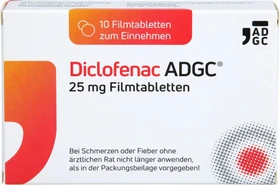 Diclofenac Zentiva ADGC 25mg Filmtabletten, 10 Stück