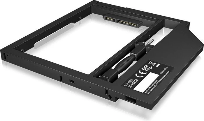 RaidSonic Icy Box IB-AC649 ODD auf HDD/SSD 2.5", 9mm, schwarz, Einschubadapter
