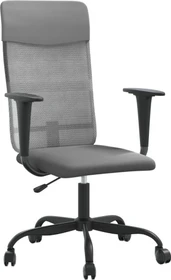 vidaXL Bürostuhl Netzstoff und Kunstleder, grau