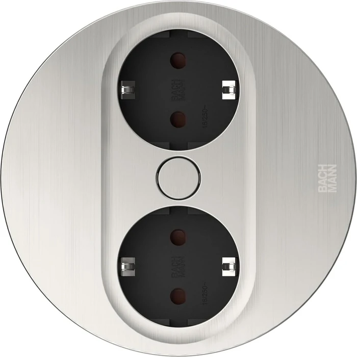 Bachmann Twist 2, 2-fach, rund, 2m, Edestahl-Optik