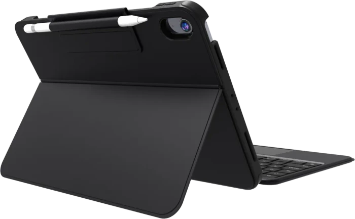 Deqster Smart Combo Touch Keyboard für iPad 11 A16/iPad 10, schwarz, DE