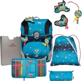 DerDieDas ErgoFlex Tiny Exklusiv LED Rainbow Star Schultaschen-Set, 5-tlg.