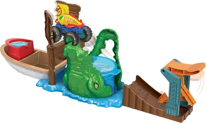 Mattel Hot Wheels Monster Trucks Sumpfattacke Spielset