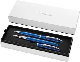 Pelikan Füller und Kugelschreiber Jazz Noble Elegance, saphire blau, 2 Stück