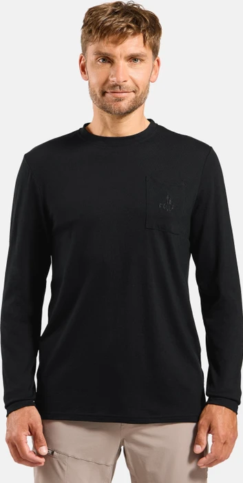 Odlo Ascent Merino 200 Funktionsshirt langarm schwarz (Herren)
