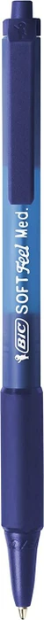 BIC Soft Feel 0.4mm Kugelschreiber blau/transparent, 12er-Pack