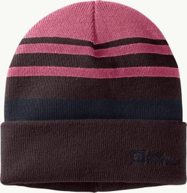 Jack Wolfskin Stripy Knit Beanie pink lemonade (Junior)