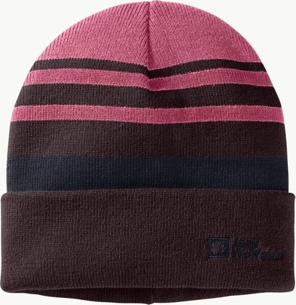 Jack Wolfskin Stripy Knit Beanie pink lemonade (Junior)