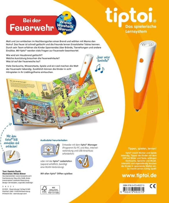 Ravensburger tiptoi Buch: Wieso? Weshalb? Warum?: Bei der Feuerwehr
