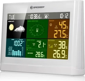 Bresser Comfort WetterCenter 5in1 Funkwetterstation weiß, digital