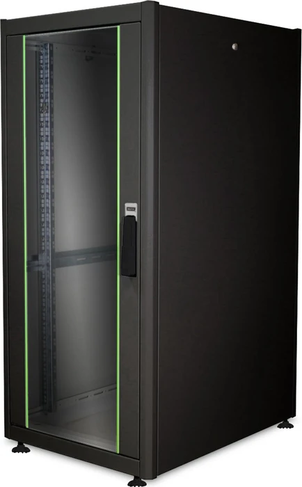Digitus Professional Unique Serie Serverschrank 26HE, Sicherheitsglastür, IP2X, schwarz, 800mm tief