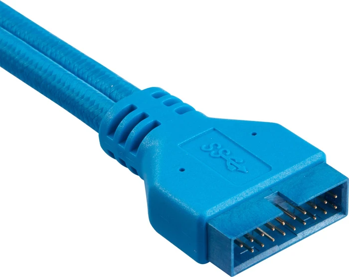 Corsair Frontpanel Verlängerung 30cm, sleeved, blau