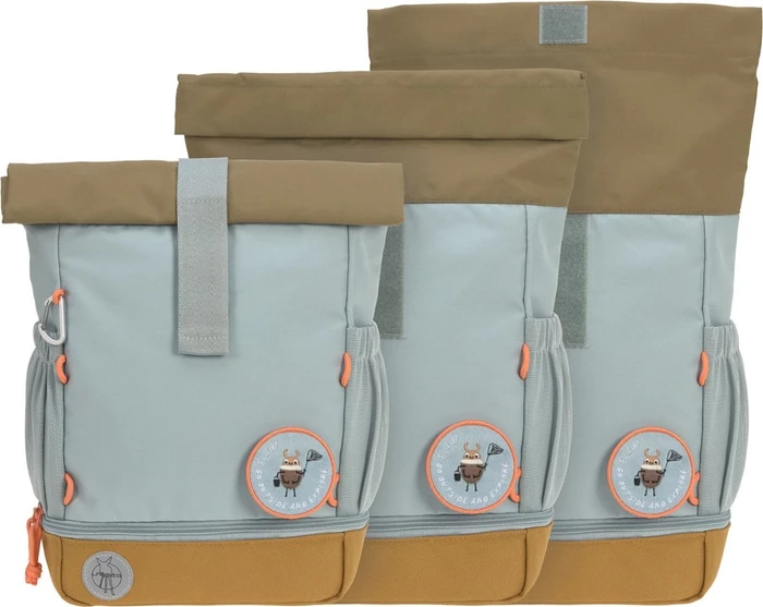 Lässig Rolltop nature/hellblau Kindergartenrucksack