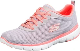 Skechers Flex Appeal 3.0 First Insight light gray/hot pink (Damen)