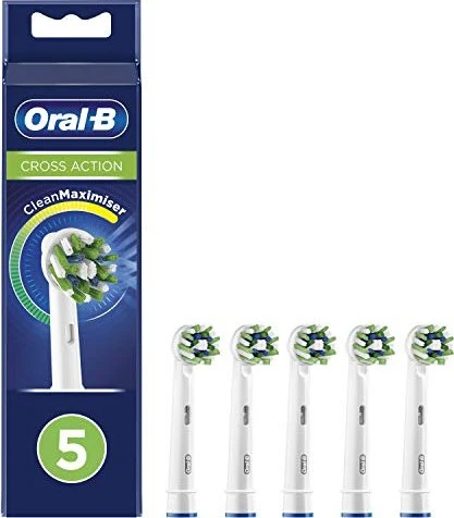 Oral-B CrossAction CleanMaximiser weiß Ersatzbürste, 5 Stück