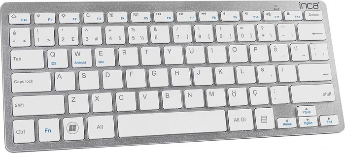 Inca IBK-569BT Smart Silver Keyboard, silber, Bluetooth, TR
