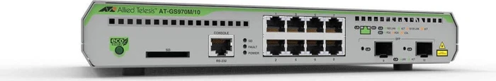 Allied Telesis CentreCOM GS970M Desktop Gigabit Managed Switch, 8x RJ-45, 2x SFP