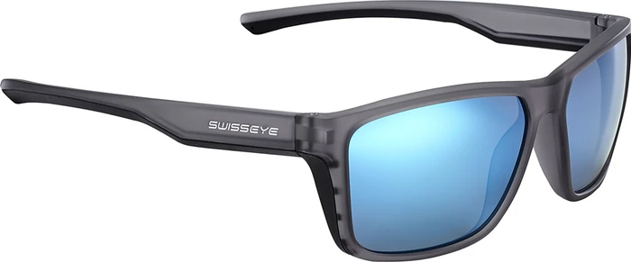 Swiss Eye Fly crystal dark grey matt-black/smoke ice blue revo