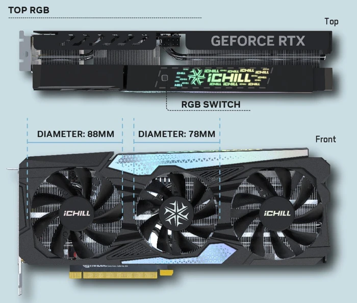 INNO3D GeForce RTX 4060 Ti iCHILL X3, 8GB GDDR6, HDMI, 3x DP