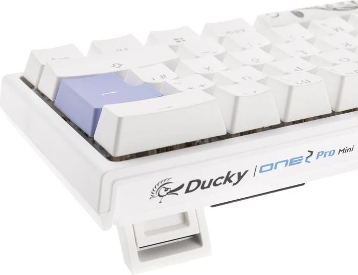 Ducky One 2 Pro Mini, PBT, weiß, LEDs RGB, MX RGB BLACK, USB, DE