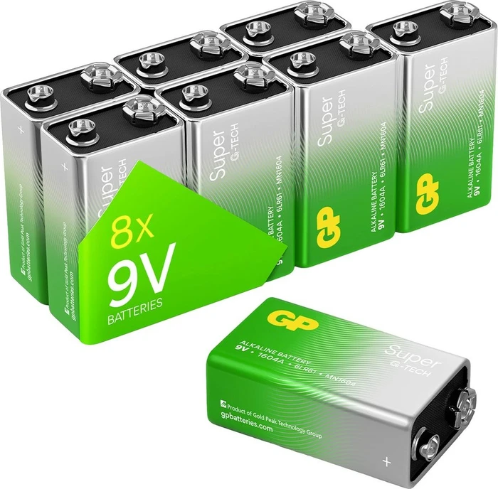 GP Batteries Super Alkaline 9V-Block, 8er-Pack
