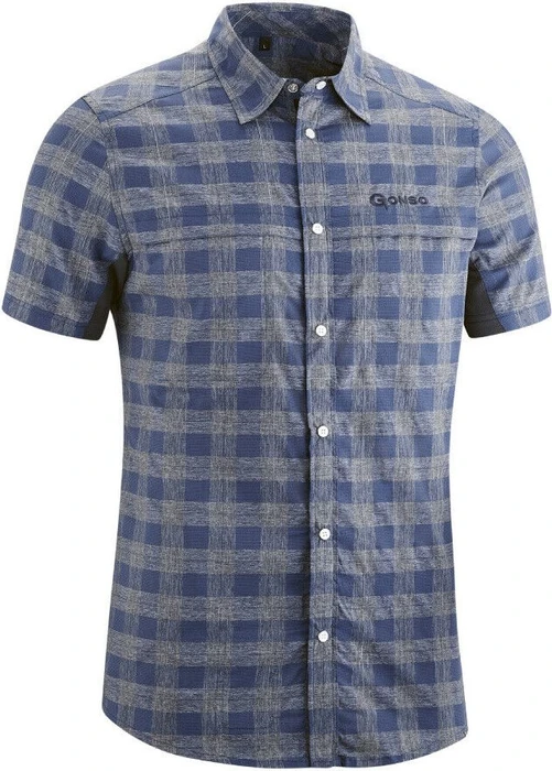 Gonso Don Trikot kurzarm insignia blue/mel check (Herren)
