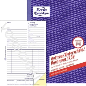 Avery-Zweckform Auftrag/Lieferschein/Rechnung, A5, 80 Blatt