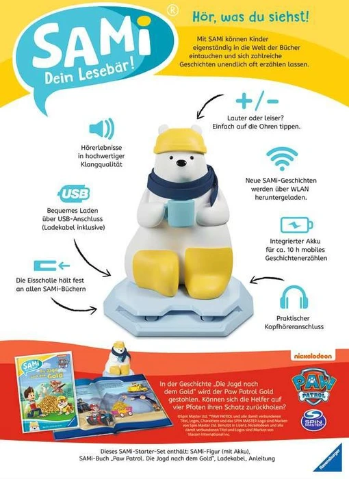 Ravensburger SAMi, dein Lesebär Starter-Set - PAW Patrol