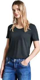 Street One Basic Gerda T-Shirt kurzarm hunter green (Damen)