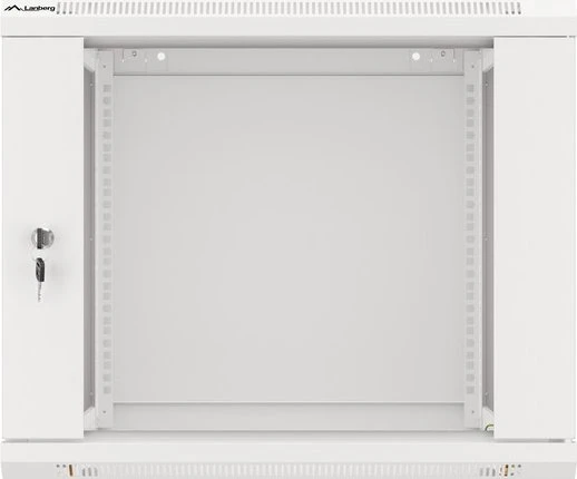 Lanberg WF01 Series 19" Wandschrank 9HE, hängend, Flatpack, V2, Glastür, IP20, RAL 7035, 600mm tief