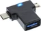 InLine USB-A 3.1 [Buchse] auf USB-C 3.1 [Stecker] oder USB Micro-B [Stecker] OTG T-Adapter schwarz Vorschaubild