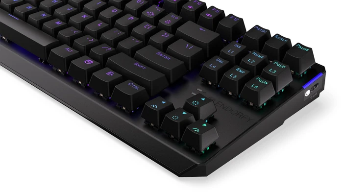 Endorfy Thock TKL Wireless, PBT, LEDs RGB, hot-swap, Black, Kailh Box BLACK, USB/Bluetooth, US
