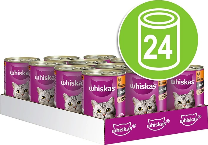 Whiskas Adult Dose Geflügel in Sauce, 9.60kg (24x 400g)