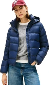 Tommy Hilfiger Regular Fit Puffer Down Hooded Jacke navy (Damen)
