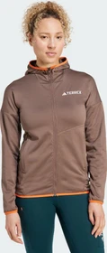 adidas Terrex Xperior Climawarm Light Fleece Hooded Jacke earth strata (Damen)
