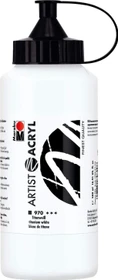 Marabu Artist Acryl Acrylfarbe, titanweiß, 500ml