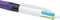 BIC 4 Colours Grip Fun 0.4mm Kugelschreiber (Mine) blau/weiß, Blister Vorschaubild