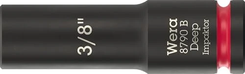 Wera 8790 B Impaktor Deep Außensechskant Steckschlüssel 3/8" zöllig, 3/8"x63mm