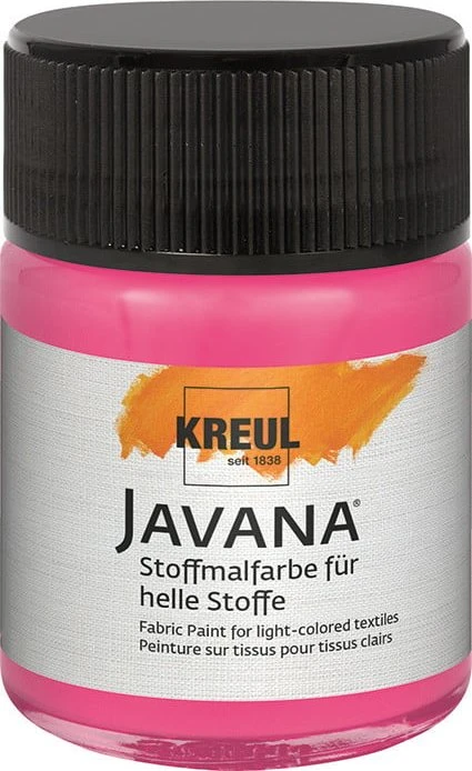 Kreul Javana Stoffmalfarbe für helle Stoffe, pink, 50ml