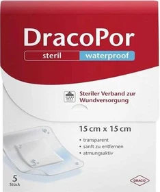 Dr. Ausbüttel DracoPor Waterproof Wundverband Duschpflaster, 15 x 15cm, 5 Stück