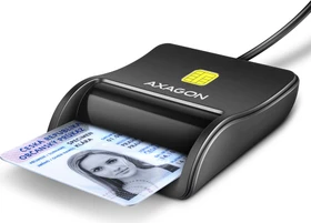Axagon Smartcard Single-Slot-Cardreader, USB-A 2.0 [Stecker] (CRE-SM3N)