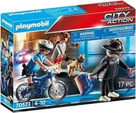 playmobil City Action Polizei-Fahrrad Verfolgung des Taschendiebs