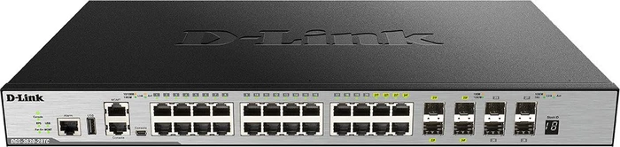 D-Link DGS-3630 Rackmount Gigabit Managed Switch, 20x RJ-45, 4x SFP+, 4x RJ-45/SFP