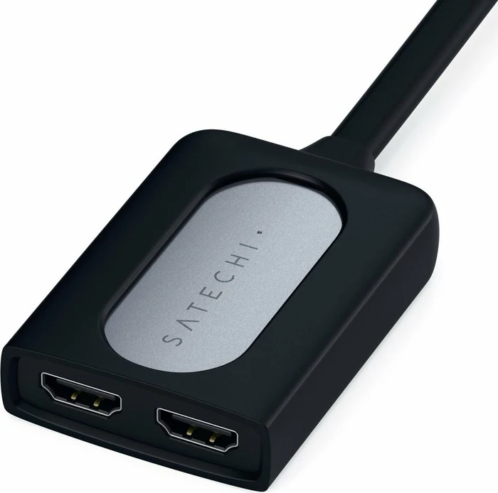 Satechi 4K 60Hz 2x USB-C auf Dual HDMI Adapter, space gray