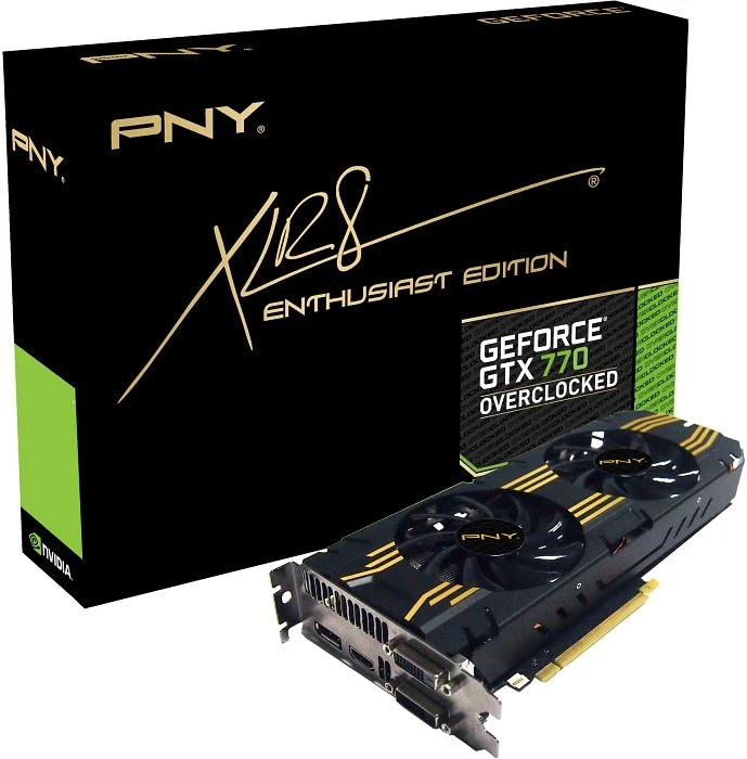 PNY GeForce GTX 770 XLR8 Edition OC, 2GB GDDR5, 2x DVI, HDMI, DP
