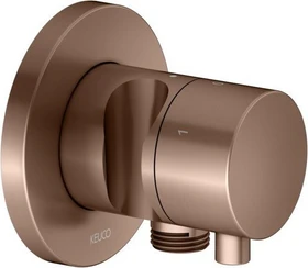 Keuco IXMO 59549 Comfort 3-Wege Ab- und Umstellventil mit Schlauchanschluss und Brausehalter rund rotgold gebürstet